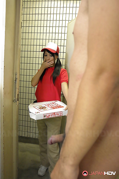 Japanese pizza delivery girl..